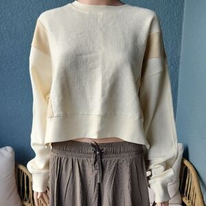 Thread & Supply Cream Crop Top